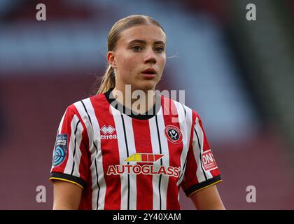 Sheffield, Royaume-Uni. 14 septembre 2024. Grace Foy de Sheffield United lors du match de championnat féminin de FA à Bramall Lane, Sheffield. Le crédit photo devrait se lire : Simon Bellis/Sportimage crédit : Sportimage Ltd/Alamy Live News Banque D'Images