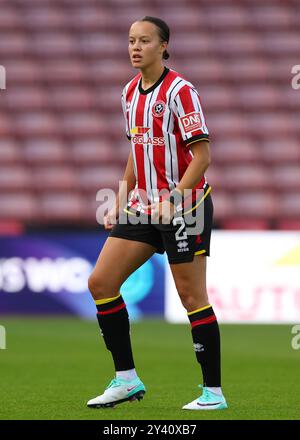 Sheffield, Royaume-Uni. 14 septembre 2024. Leanne Cowan de Sheffield United lors du match de championnat féminin de FA à Bramall Lane, Sheffield. Le crédit photo devrait se lire : Simon Bellis/Sportimage crédit : Sportimage Ltd/Alamy Live News Banque D'Images