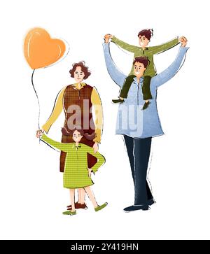 loisirs et sorties en famille Banque D'Images