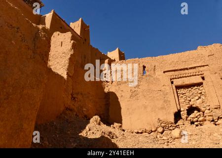 La province de Ouarzazate à la frontière avec le désert est riche en témoignages historiques et paysages enchanteurs berbères Maroc, Afrique du Nord Banque D'Images