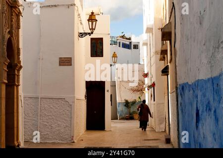 Rabat, complexe de la Kasbah des Oudayas. Maroc, Afrique. Construit au XIIe siècle par les Almoravides et fortifié pour résister aux attaques ennemies Banque D'Images