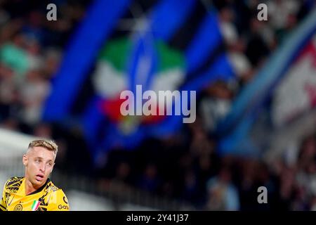 Monza, Italie. 15 septembre 2024. Davide Frattesi de l'Inter Milan lors du match de football Serie A entre Monza et Inter au U-Power Stadium de Milan, dans le nord de l'Italie - dimanche 15 septembre 2024. Sport - Soccer . (Photo de Spada/LaPresse) crédit : LaPresse/Alamy Live News Banque D'Images