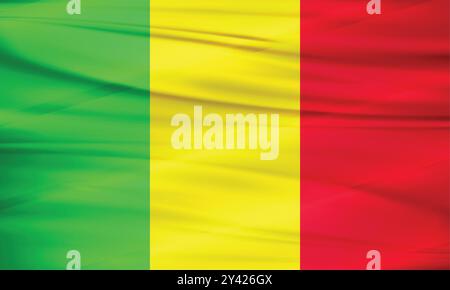 Drapeau du Mali et vecteur modifiable, drapeau du pays du Mali Illustration de Vecteur