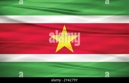 Drapeau du Suriname et vecteur modifiable, drapeau du pays du Suriname Illustration de Vecteur