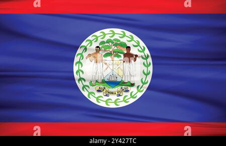 Drapeau de Belize et drapeau de pays de Belize vectoriel modifiable Illustration de Vecteur