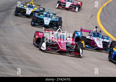 Lebanon, TN, États-Unis. 15 septembre 2024. JOSEF NEWGARDEN (2) (USA), pilote de NTT INDYCAR SERIES, de Nashville, Tennessee, court à travers les virages lors du Grand Prix Big machine Music City présenté par Gainbridge au Superspeedway de Nashville à Lebanon, TN. (Crédit image : © Walter G. Arce Sr./ASP via ZUMA Press Wire) USAGE ÉDITORIAL SEULEMENT! Non destiné à UN USAGE commercial ! Crédit : ZUMA Press, Inc/Alamy Live News Banque D'Images