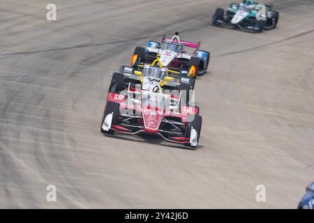 Lebanon, TN, États-Unis. 15 septembre 2024. JOSEF NEWGARDEN (2) (USA), pilote de NTT INDYCAR SERIES, de Nashville, Tennessee, court à travers les virages lors du Grand Prix Big machine Music City présenté par Gainbridge au Superspeedway de Nashville à Lebanon, TN. (Crédit image : © Walter G. Arce Sr./ASP via ZUMA Press Wire) USAGE ÉDITORIAL SEULEMENT! Non destiné à UN USAGE commercial ! Crédit : ZUMA Press, Inc/Alamy Live News Banque D'Images