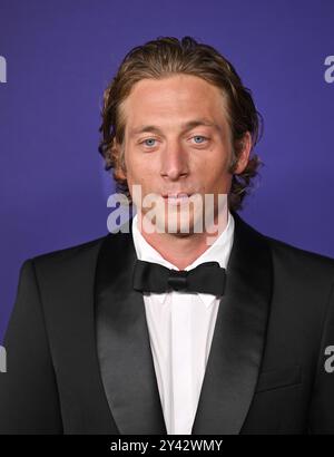 Los Angeles, États-Unis. 15 septembre 2024. Jeremy Allen arrive pour la 76e édition des Primetime Emmy Awards au Peacock Theater de Los Angeles le dimanche 15 septembre 2024. Photo de Chris Chew. Crédit : UPI/Alamy Live News Banque D'Images