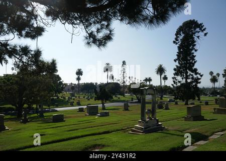 Inglewood, Californie, USA 14 septembre 2024 Inglewood Park Cemetery le 14 septembre 2024 à Inglewood, Californie, USA. Photo de Barry King/Alamy Stock photo Banque D'Images