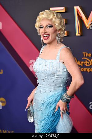 Los Angeles, États-Unis. 15 septembre 2024. Plasma arrive pour la 76e édition des Primetime Emmy Awards au Peacock Theater de Los Angeles le dimanche 15 septembre 2024. Photo de Chris Chew. Crédit : UPI/Alamy Live News Banque D'Images