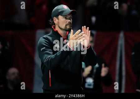 AO Arena, Manchester, Royaume-Uni. 15 septembre 2024. Finale de la Coupe Davis, phase de groupes, 6e jour du Groupe d ; Frank Dancevic, Capitaine du Canada crédit : action plus Sports/Alamy Live News Banque D'Images