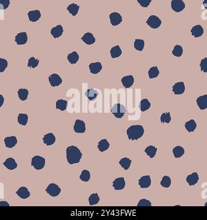 Vecteur Polka Dot Navy Pink Illustration de Vecteur
