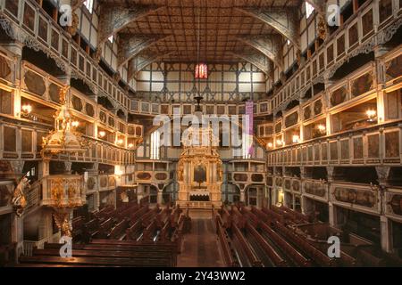 Église évangélique de la paix (Kosciol Pokoju, Friedenskirche), intérieur, site du patrimoine mondial de l'UNESCO, à Jawor (Jauer), basse-Silésie, Pologne Banque D'Images