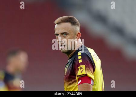 Cracovie, Pologne. 14 septembre 2024. Kamil Grosicki de Pogon Szczecin vu en action lors du match de football de la Ligue polonaise PKO BP Ekstraklasa 2024/2025 entre Cracovie et Pogon Szczecin au stade de Cracovie. Score final ; Cracovia Cracovie 2:1 Pogon Szczecin. (Photo de Grzegorz Wajda/SOPA images/SIPA USA) crédit : SIPA USA/Alamy Live News Banque D'Images