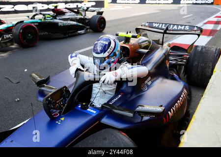 Bakou, Azerbaïdjan. 13 septembre 2024. #43 Franco Colapinto (ARG, Williams Racing), Grand Prix de F1 d'Azerbaïdjan sur Bakou City circuit le 13 septembre 2024 à Bakou, Azerbaïdjan. (Photo de HOCH Zwei) crédit : dpa/Alamy Live News Banque D'Images