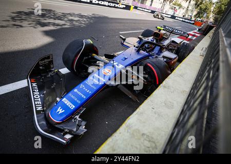 Bakou, Azerbaïdjan. 13 septembre 2024. #43 Franco Colapinto (ARG, Williams Racing), Grand Prix de F1 d'Azerbaïdjan sur Bakou City circuit le 13 septembre 2024 à Bakou, Azerbaïdjan. (Photo de HOCH Zwei) crédit : dpa/Alamy Live News Banque D'Images