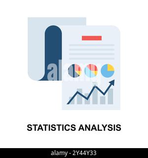 Illustration conceptuelle bien conçue de l'analyse statistique, vecteur d'analyse commerciale Illustration de Vecteur