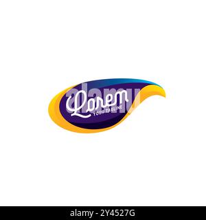 Modèle de conception de logo d'entreprise alimentaire de vecteur. Étiquette pour le vecteur de nourriture de marque Illustration de Vecteur