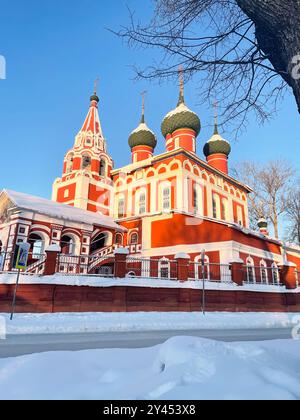 Yaroslavl, l'église de l'Archange Michel en hiver Banque D'Images