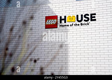 Billund, Danemark. 11 septembre 2024. Vue extérieure du bâtiment LEGO House à Billund, Danemark, le 11 septembre 2024. (Photo de Manuel Romano/NurPhoto) crédit : NurPhoto SRL/Alamy Live News Banque D'Images