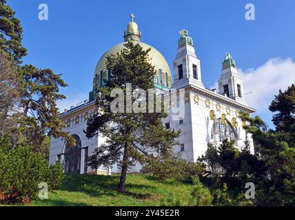 Le merveilleux Art Nouveau, Kirche am Steinhof, église St Léopold, Oratoire de l'Otto-Wagner-Spital, Vienne, architecte Otto Wagner, construit en 1903-7 Banque D'Images