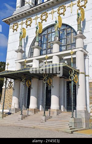 Le merveilleux Art Nouveau, Kirche am Steinhof, église St Léopold, Oratoire de l'Otto-Wagner-Spital, Vienne, architecte Otto Wagner, construit en 1903-7 Banque D'Images
