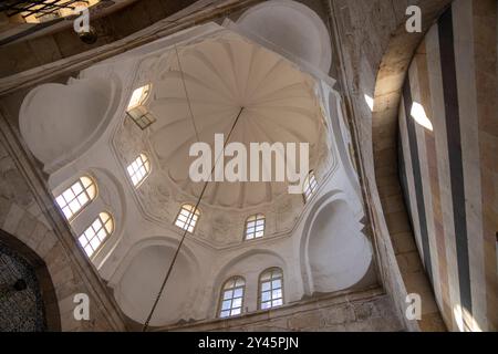 Intérieur, tombe de Saladin, Damas, Syrie Banque D'Images