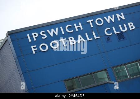 Vue générale de Portman Road, domicile du club de football d'Ipswich Town - Ipswich Town v Fulham, premier League, Portman Road, Ipswich, Royaume-Uni - 31 août 2024 usage éditorial uniquement - des restrictions de DataCo s'appliquent Banque D'Images