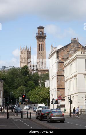 Vue sur Elderslie Street, Glasgow, Écosse au Royaume-Uni Banque D'Images