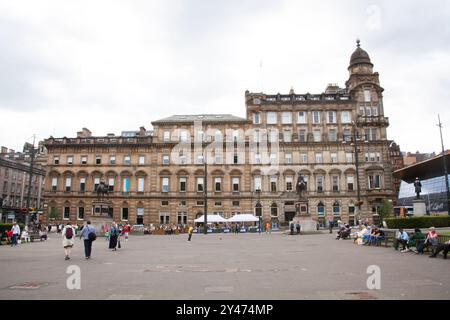 Vues de George Square dans le centre-ville de Glasgow, Écosse au Royaume-Uni Banque D'Images