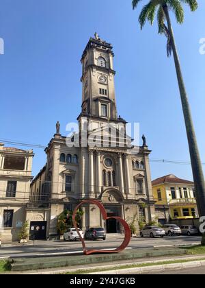 Ville de Santos, Brésil. Coeur immaculé de Mary Parish. Église catholique située sur l'avenue Ana Costa. Banque D'Images