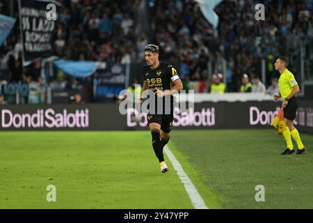 Rome, Italie. 16 février 2024. **** En action lors du match de Serie A entre le SS Lazio et le Hellas Verona FC au Stadio Olimpico Rome Italie le 16 septembre 2024. Crédit : Nicola Ianuale/Alamy Live News Banque D'Images