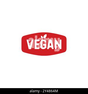 Vecteur de logo d'étiquette vegan. Éléments vegan Food Vector pour étiquettes Illustration de Vecteur