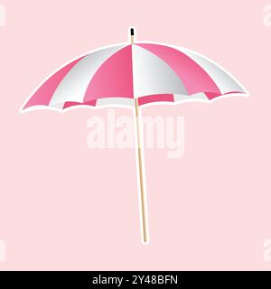 Icône de glyphe de parapluie de plage, voyage et parasol, graphique vectoriel de signe de parasol, modèle de conception de vecteur d'icône de parapluie, vecteur de parapluie, vecteur de parasol Illustration de Vecteur