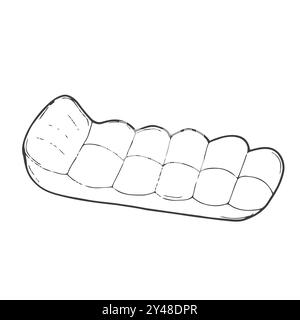 Matelas d'air de natation Doodle sur fond blanc. Le matelas vectoriel peut être utilisé dans les conceptions de plage d'été, les textiles. Illustration de Vecteur