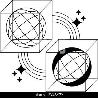 connexion multivers tridimensionnelle Illustration de Vecteur