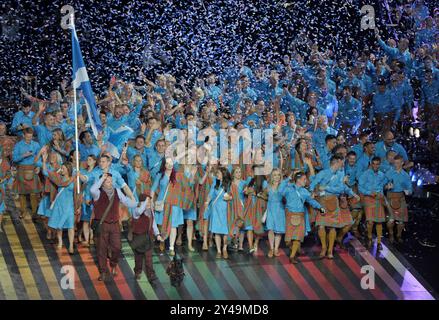 23/07/14. Jeux du Commonwealth de Glasgow 2014. Cérémonie d'ouverture, Celtic Park Glasgow. Photo Ian Rutherford ©Ian Rutherford Banque D'Images