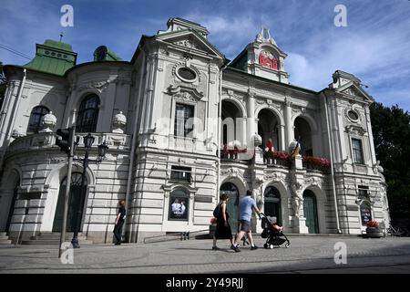 Riga, Lettonie- 23 juillet 2024 : Théâtre national letton à Riga. Banque D'Images