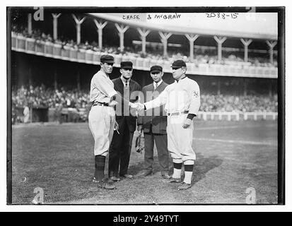 Hal Chase, New York, Al et John McGraw, New York, NL baseball Banque D'Images