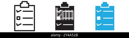 Icône de planification, marque de logo de ligne vectorielle ou style de contour de collection de jeu de symboles Illustration de Vecteur