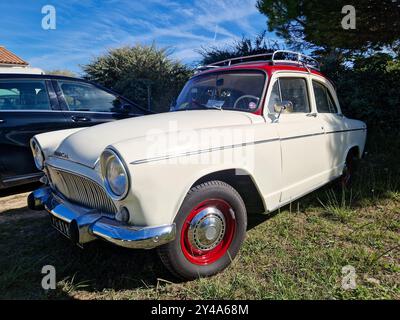 Vintage Simca P60, île de Ré, deux-Sèvres, France Banque D'Images