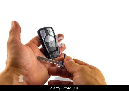 Clés de voiture endommagées, protection contre le vol de voiture, protection de clé, alarme de voiture, duplication de clé Banque D'Images