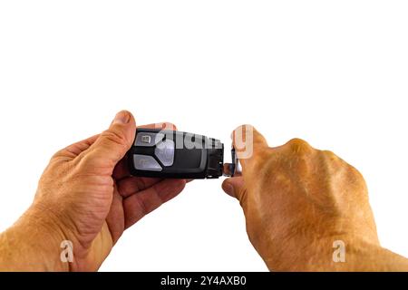 Clés de voiture endommagées, protection contre le vol de voiture, protection de clé, alarme de voiture, duplication de clé Banque D'Images