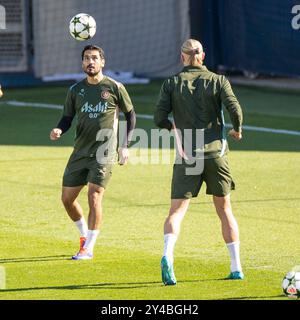 İlkay Gundogan #19 de Manchester City F.. C lors de la séance d'entraînement au stade joie, Manchester, le mardi 17 septembre 2024. (Photo : Mike Morese | mi News) crédit : MI News & Sport /Alamy Live News Banque D'Images