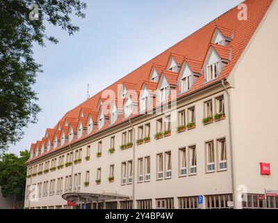 Erfurt, Allemagne - 21 mai 2023 : hôtel ibis au centre-ville Banque D'Images