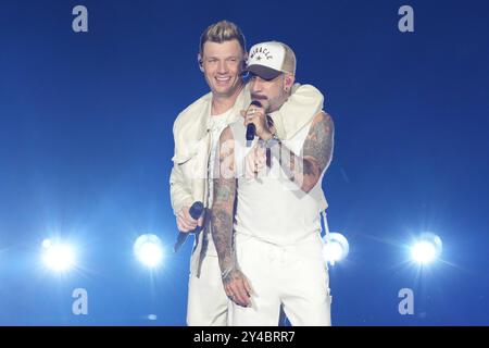 Gluecksgefuehle Festival 2024 Backstreet Boys Nick carter & AJ McLean beim Glücksgefühle Festival auf dem Hockenheimring AM 13.09.2024 Hockenheim Hockenheimring Baden-Württemberg *** Gluecksgefuehle Festival 2024 Backstreet Boys Nick carter AJ McLean au Festival Württemberg Hockenheimring le 13 09 2024 Hockenheim Hockenheimring Baden Glücksgefühle Banque D'Images