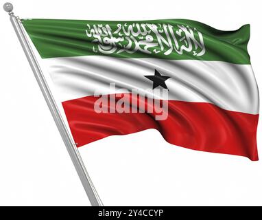 Drapeau du Somaliland, il s'agit d'une image générée par ordinateur et rendue en 3D. Banque D'Images