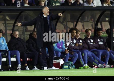 Amsterdam, pays-Bas. 17 septembre 2024. AMSTERDAM, 17-09-2024, Sportpark de Toekomst, saison 2024/2025, Dutch Football Keuken Kampioen Divisie.ta99 pendant le match Jong Ajax - Jong AZ crédit : Pro Shots/Alamy Live News Banque D'Images