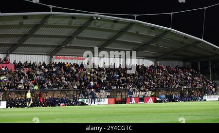 Amsterdam, pays-Bas. 17 septembre 2024. AMSTERDAM, 17-09-2024, Sportpark de Toekomst, saison 2024/2025, Football néerlandais Keuken Kampioen Divisie. Supporters pendant le match Jong Ajax - Jong AZ crédit : Pro Shots/Alamy Live News Banque D'Images