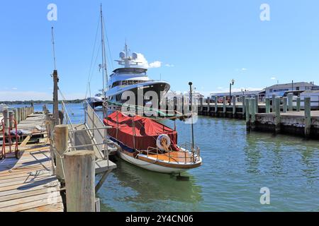 Greenport Harbor North Fork de l'est de long Island NY Banque D'Images